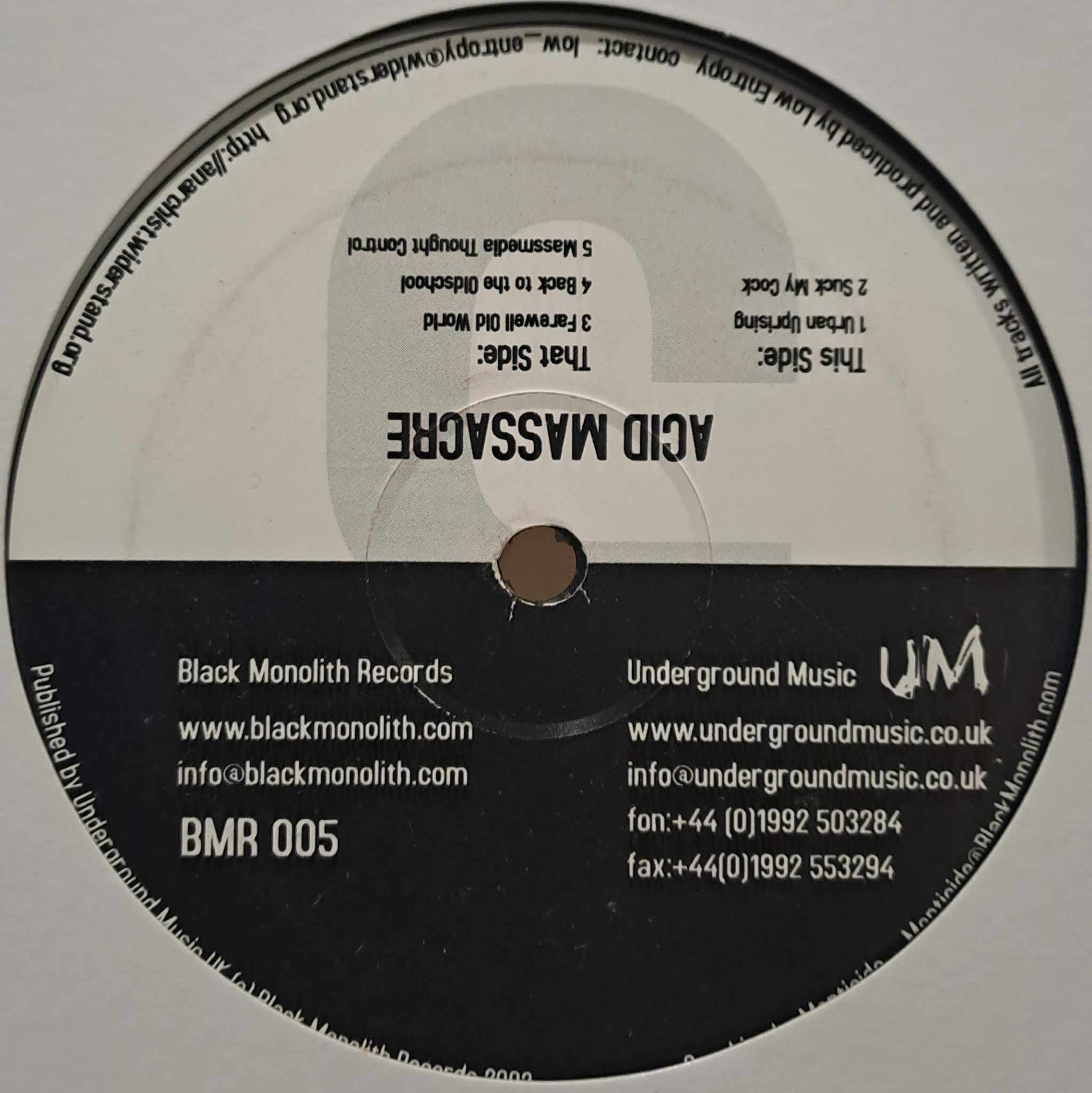 Black Monolith Records 005 - vinyle acid